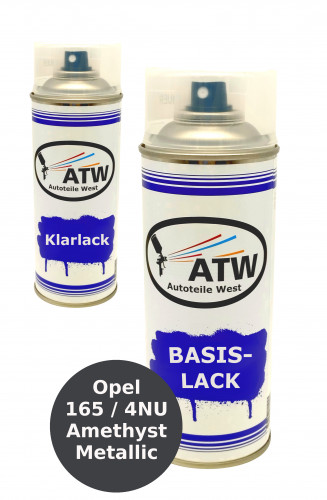 Autolack für Opel 165 / 4NU Amethyst Metallic +400ml Klarlack Set